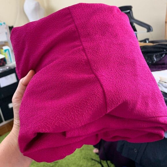 Eliza J Crepe Fit & Flare Swing Midi Dress Plus Size 14W Fuchsia Pink $168 - Picture 9 of 12